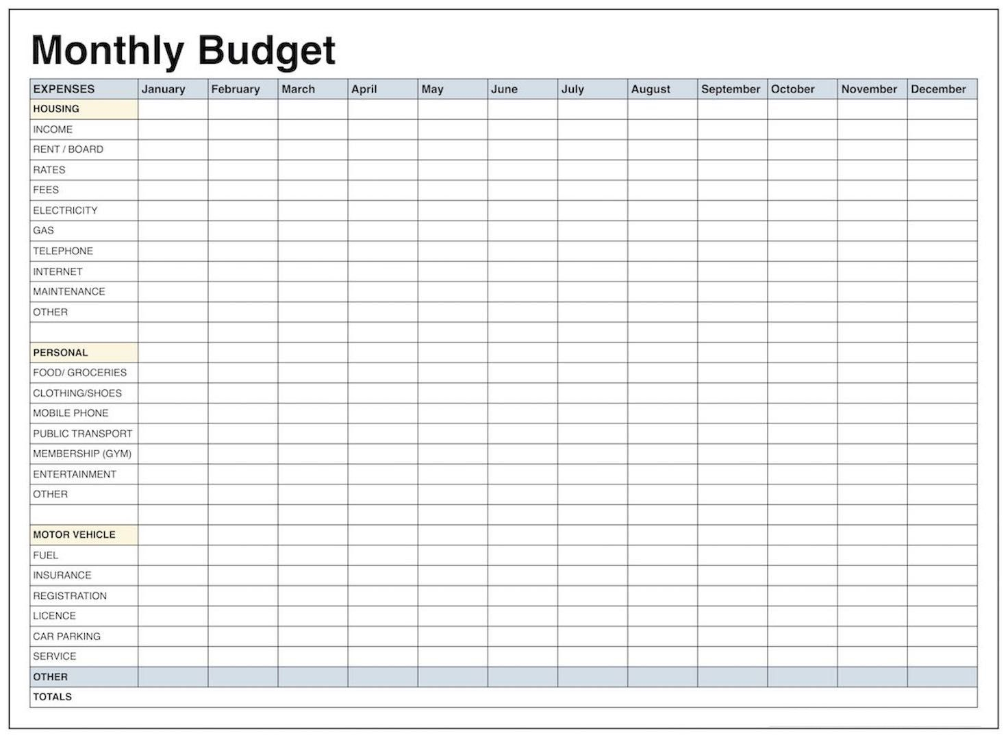 005 20Blank Monthly Budget Template Pdf Templates Pinterest Sample | Printable Budget Worksheet Pdf