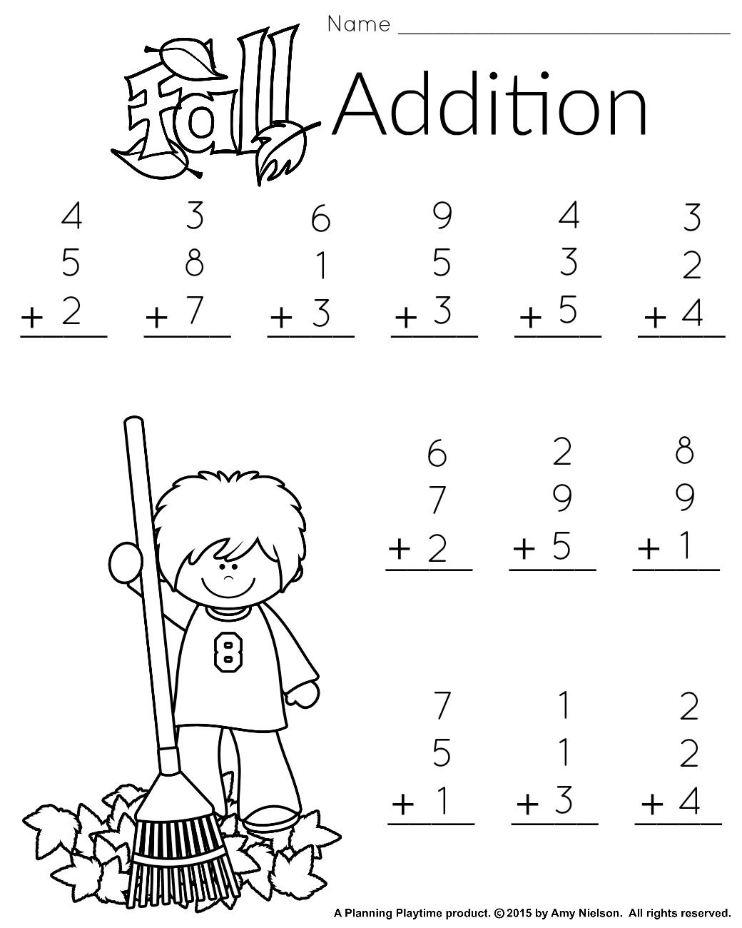 1St Grade Math And Literacy Worksheets With A Freebie! | Teachers | Free Printable Fall Math Worksheets