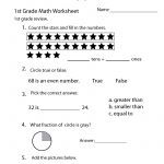 1St Grade Math Review Worksheet Printable | Elementary Math | Math Worksheets For Teachers Printable
