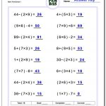 24 Printable Order Of Operations Worksheets To Master Pemdas! | Printable Pemdas Worksheets