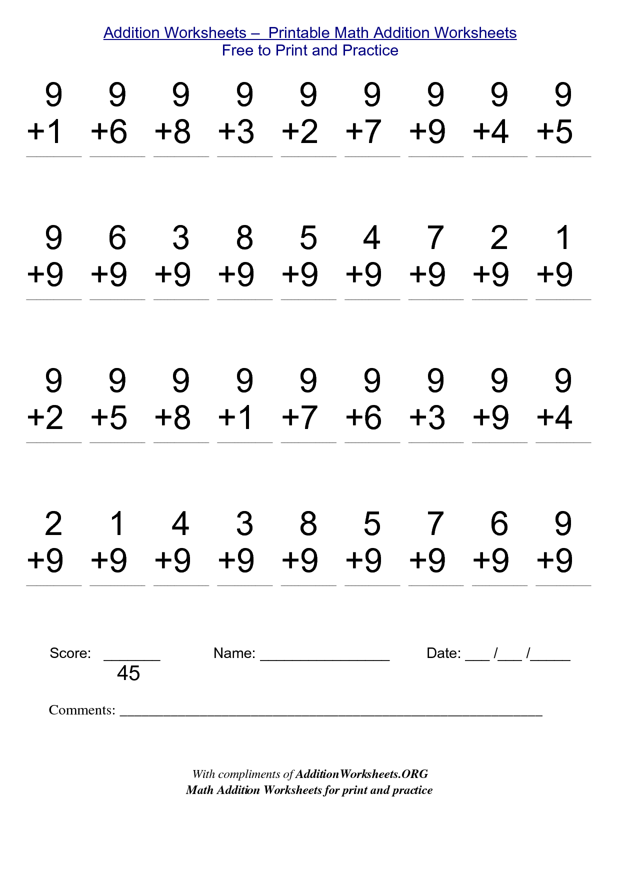 2Nd Grade Stuff To Print | Addition Worksheets - Printable Math | Free Printable Second Grade Math Worksheets