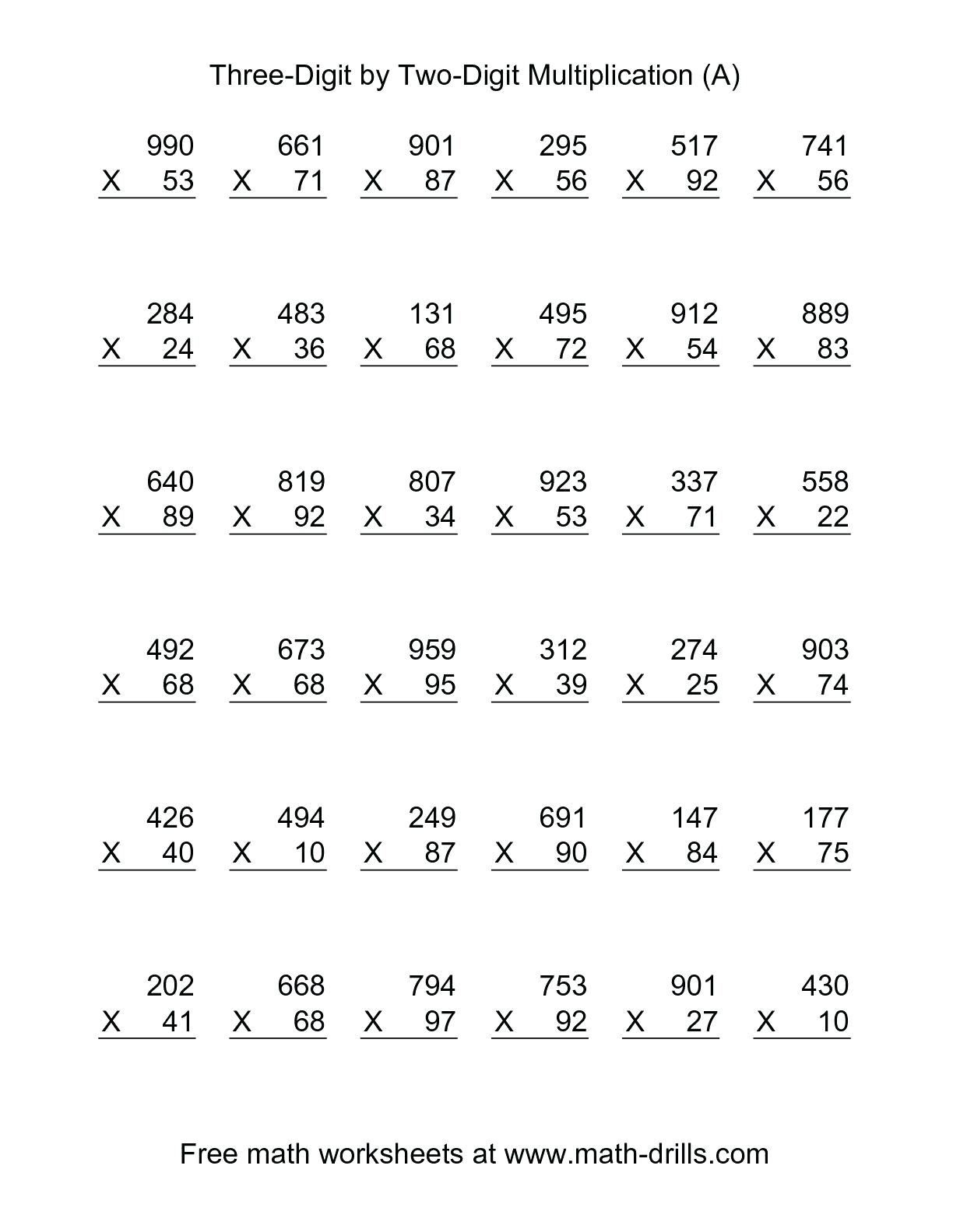 3 Digit1 Digit Multiplication Worksheets Math Similar Images For | 3 Digit By 1 Digit Multiplication Worksheets Printable