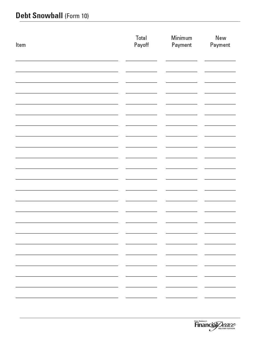38 Debt Snowball Spreadsheets, Forms &amp;amp; Calculators ❄❄❄ | Debt Worksheet Printable
