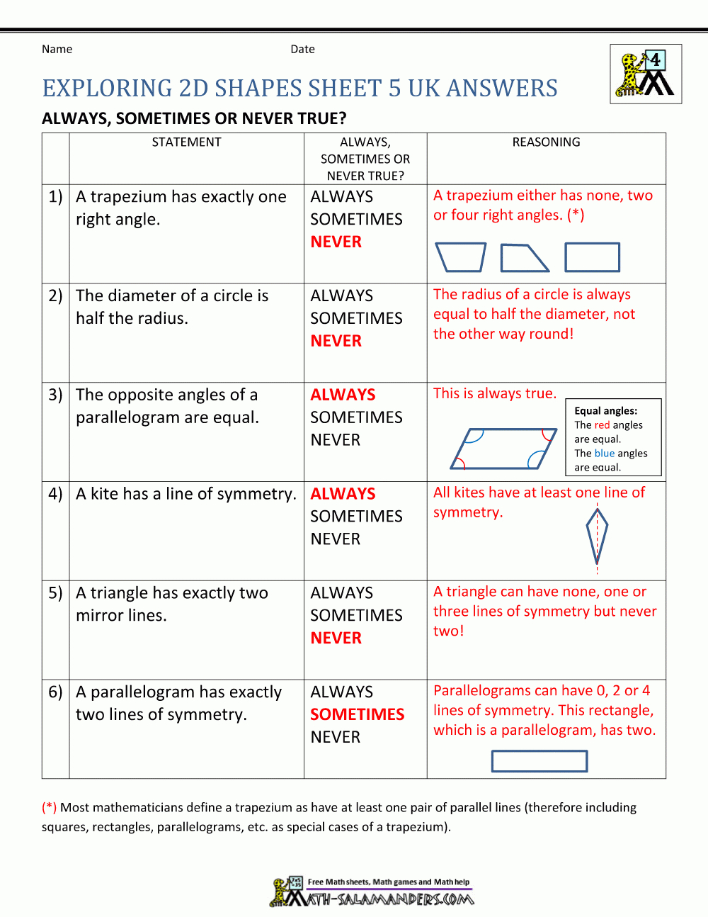 4Th Grade Geometry | 4Th Grade Geometry Worksheets Printable