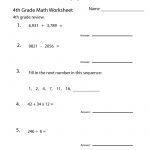 4Th Grade Math Review Worksheet   Free Printable Educational | Printable School Worksheets For 4Th Graders