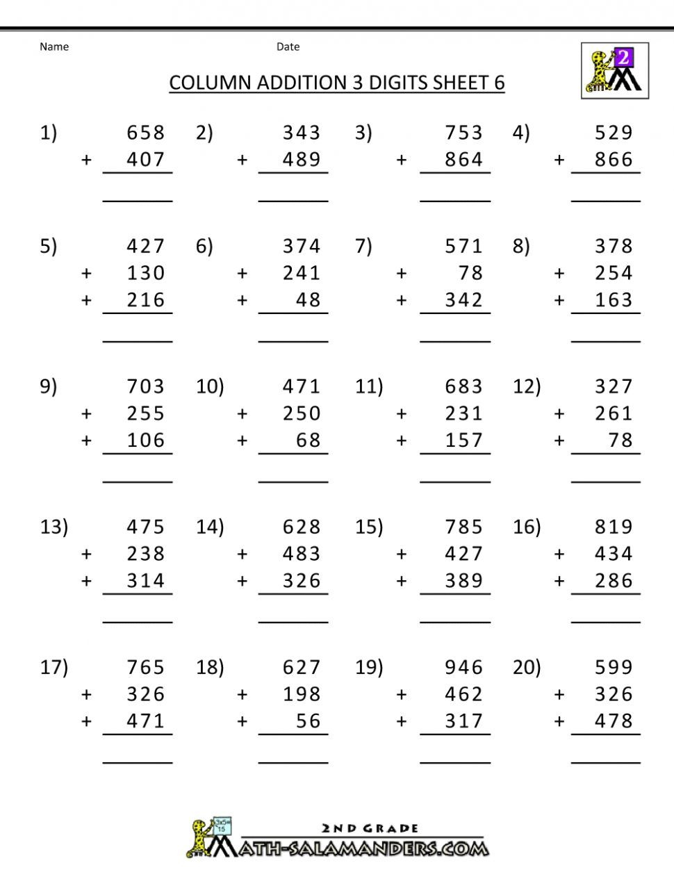 Printable Math Worksheets Www Mathworksheets4Kids Com Answers 