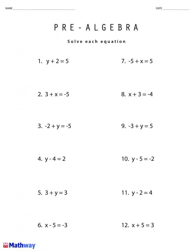 8Th Grade Pre Algebra Worksheet Grade Math Worksheets 8Th Grade Pics | 8Th Grade Worksheets Printable Free