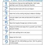 A True Catholic Version Of The Ten Commandments, For Kids | The | 10 Commandments Printable Worksheets