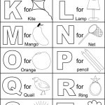 Alphabet Part Ii Coloring Printable Page For Kids: Alphabets | Childrens Printable Alphabet Worksheets