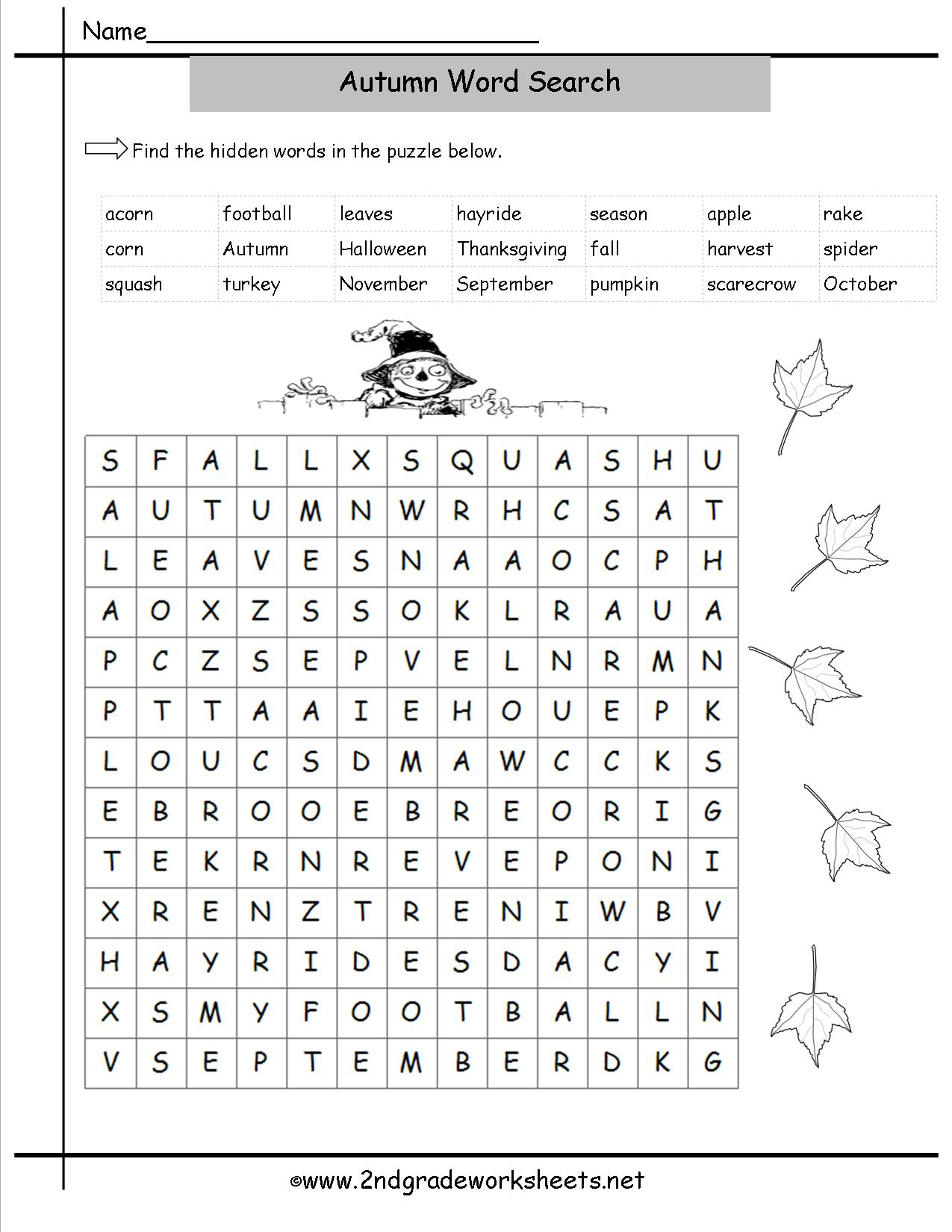 Autumn Theme Worksheets And Printouts. | Printable Fall Worksheets
