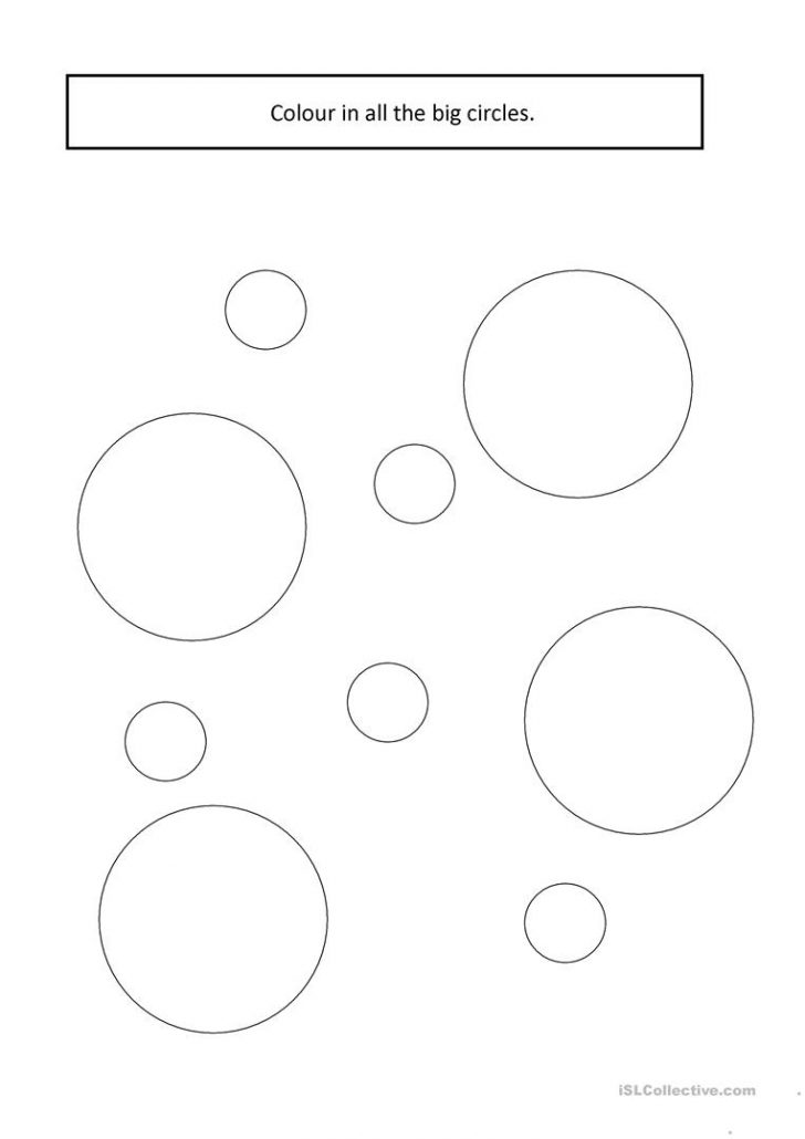 Big &amp; Small Circles Worksheet - Free Esl Printable Worksheets Made ...