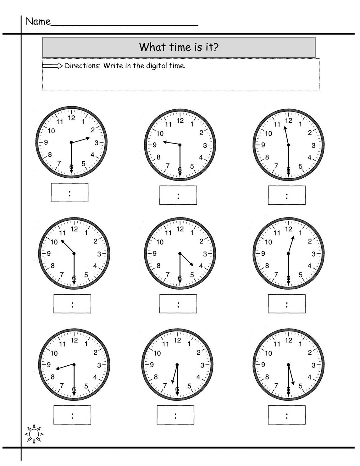 Blank Clock Worksheet To Print | Kids Worksheets Printable | Clock | Printable Clock Worksheets First Grade