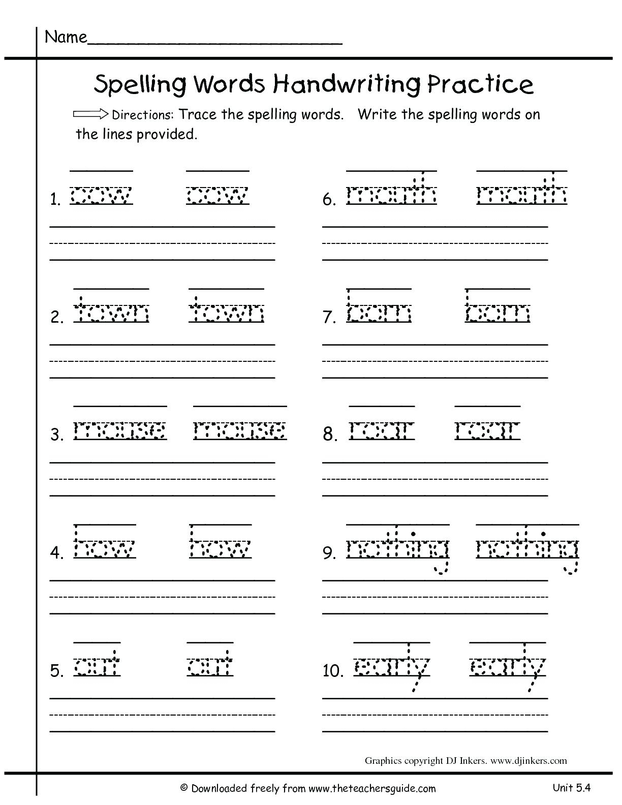 Blank Cursive Writing Worksheets – Pointeuniform.club | Printable Handwriting Worksheets Pdf