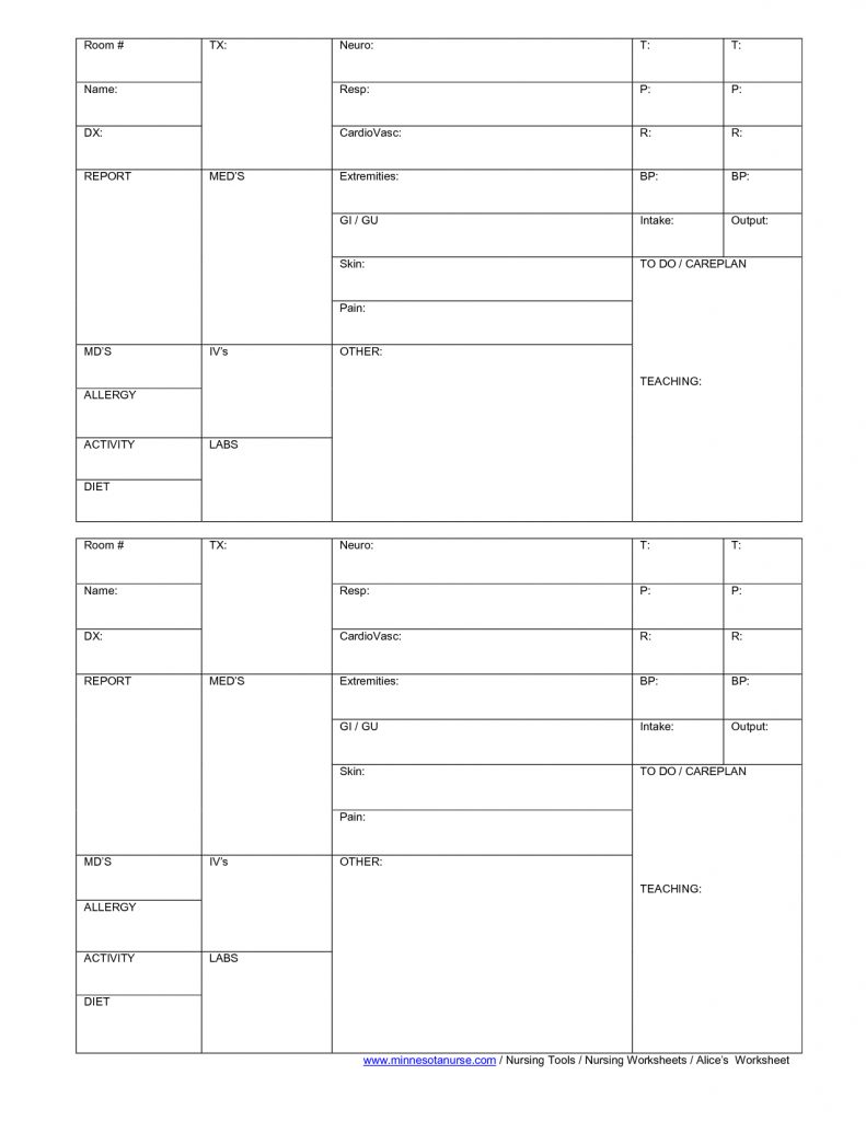 Blank+Nursing+Report+Sheets+For+Newborns Nursing Patient Worksheet