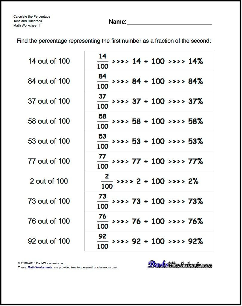 Calculate Percentage Worksheets These Practice Worksheets Include | Math Percentages Worksheets Printable