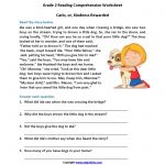 Carlo Or Kindness Rewarded Second Grade Reading Worksheets | Reading | Second Grade Reading Comprehension Printable Worksheets