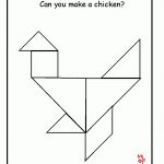 Chicken Tangram Printable | Preschool   Farms | Tangram Printable | Printable Tangram Worksheets