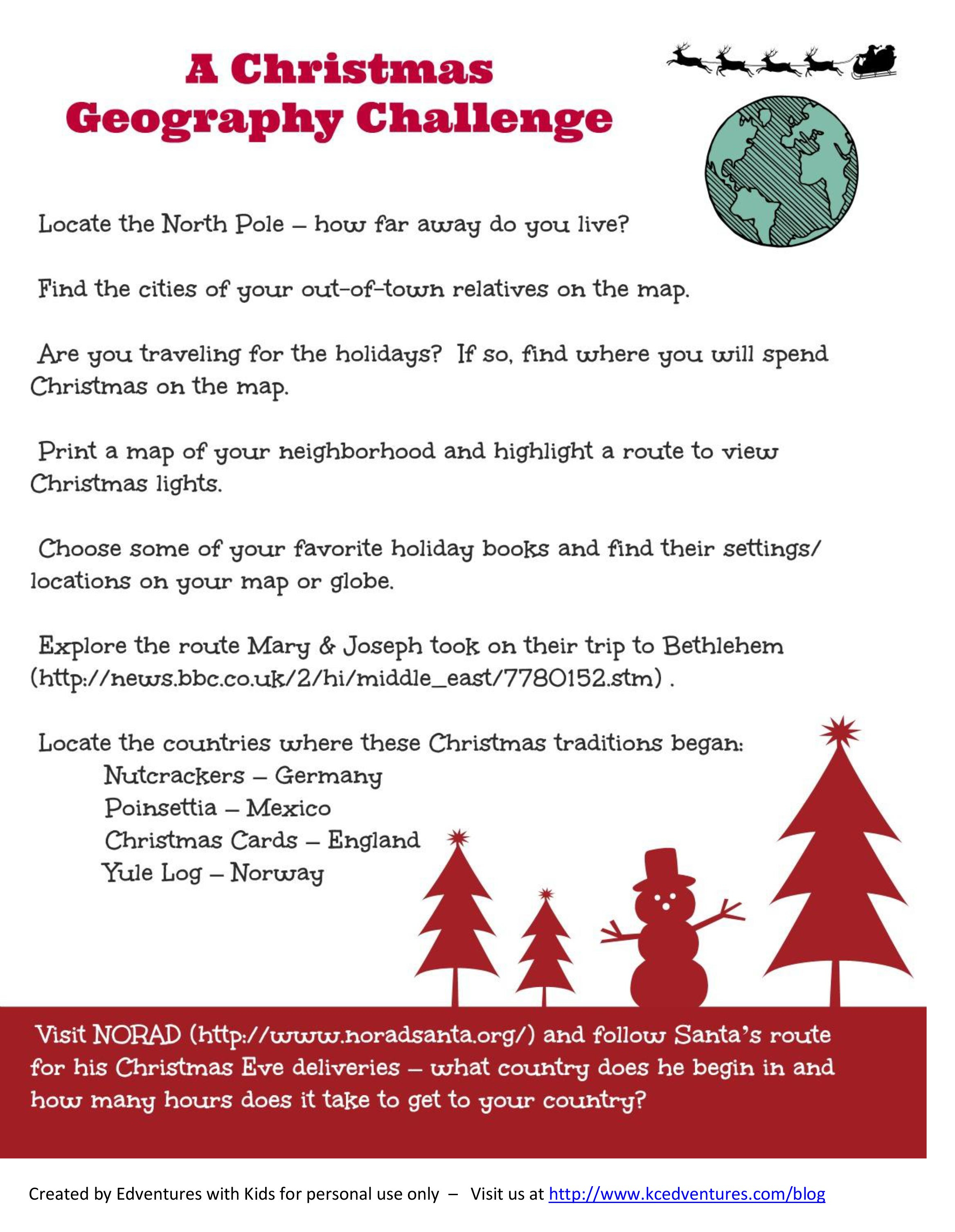 Christmas Around The World: Santa&amp;#039;s Name (Free Printable | Christmas Around The World Worksheets Printables