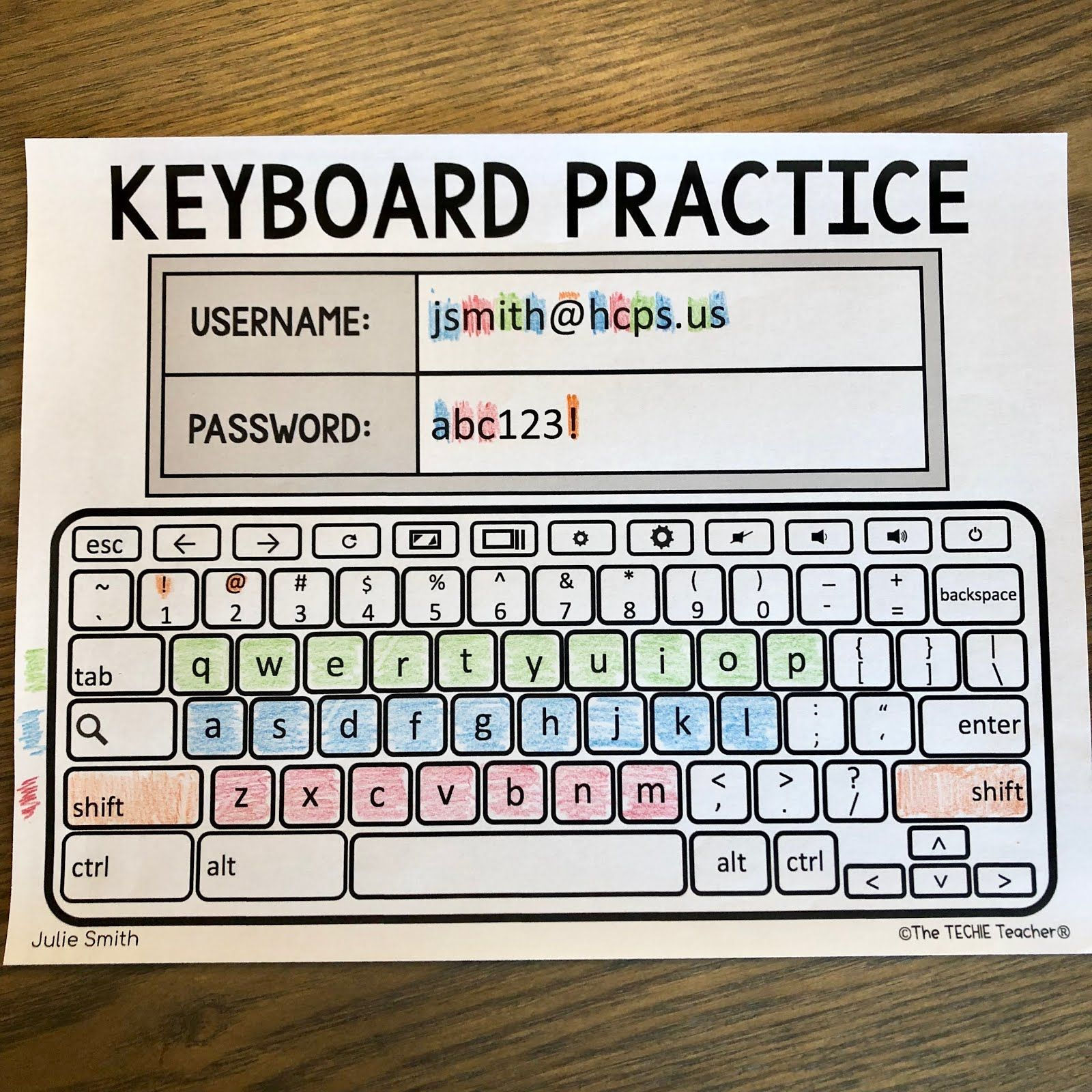 Chromebook Keyboard Printable Practice Sheets | Teacher | Teaching | Free Printable Computer Keyboarding Worksheets