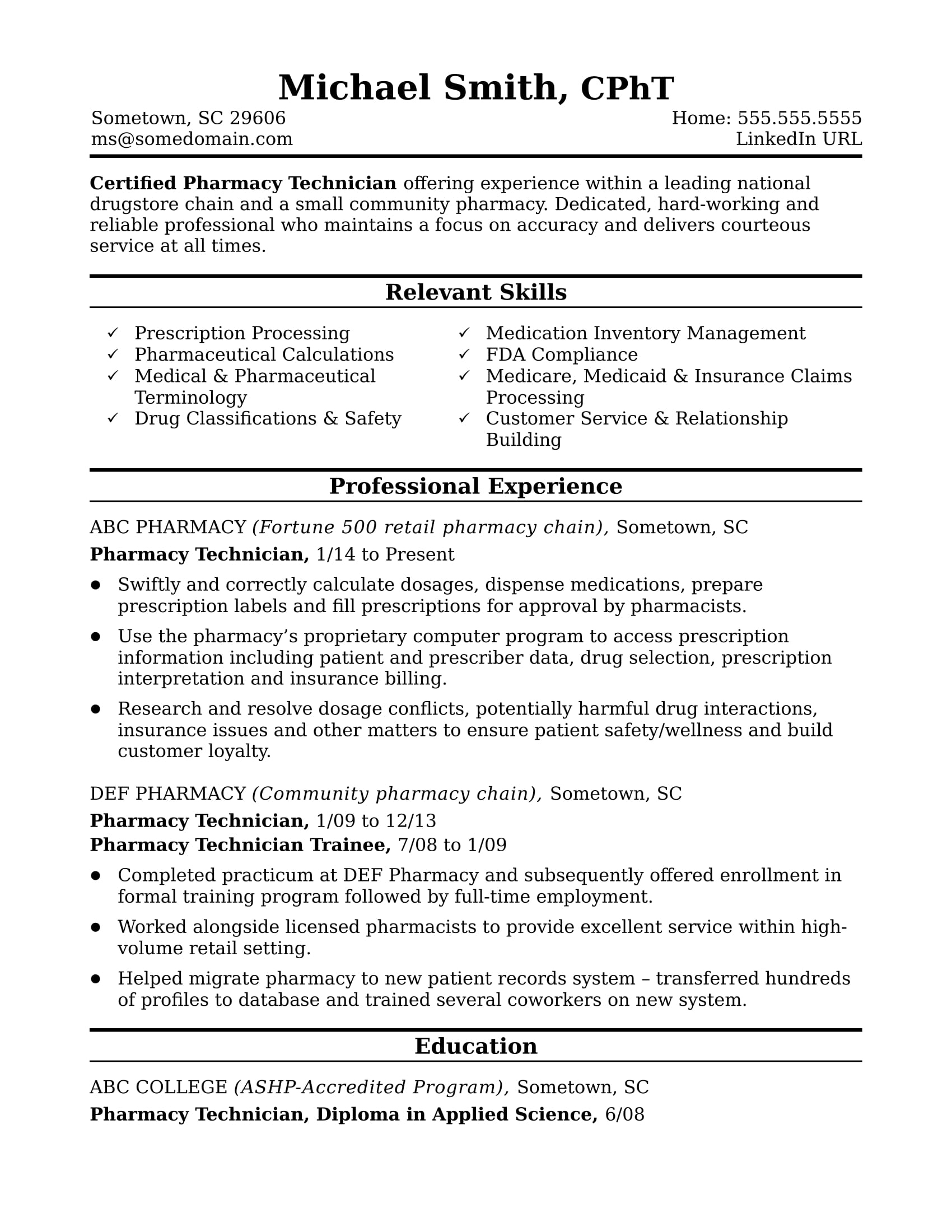 Community Pharmacist Resumes - Koran.sticken.co | Printable Pharmacy Technician Math Worksheets