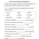Context Clues Worksheet Writing Part 1 Intermediate  Free Worksheets | Free Printable Language Arts Worksheets 7Th Grade
