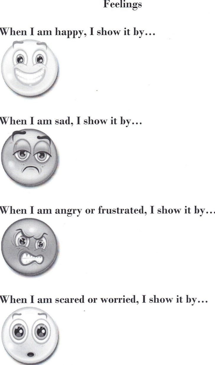 Coping Skills Worksheets | For Children: Worksheets For Showing | Free ...