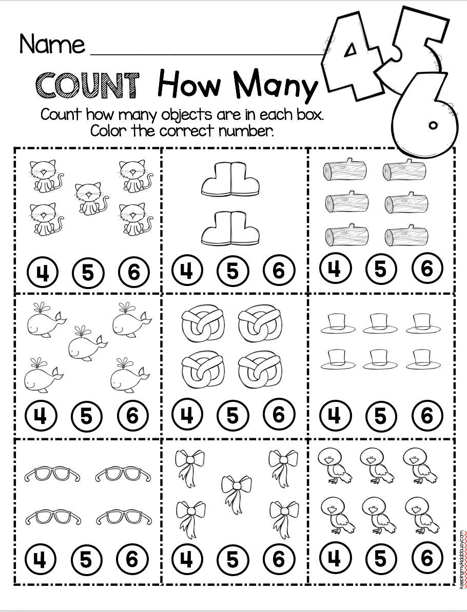 Free Printable Common Core Math Worksheets For Kindergarten - Printable ...