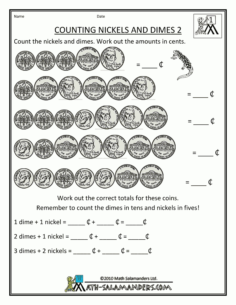 Counting Money Worksheets 1St Grade | Recipes | Money Worksheets | Free Printable Money Worksheets For 1St Grade