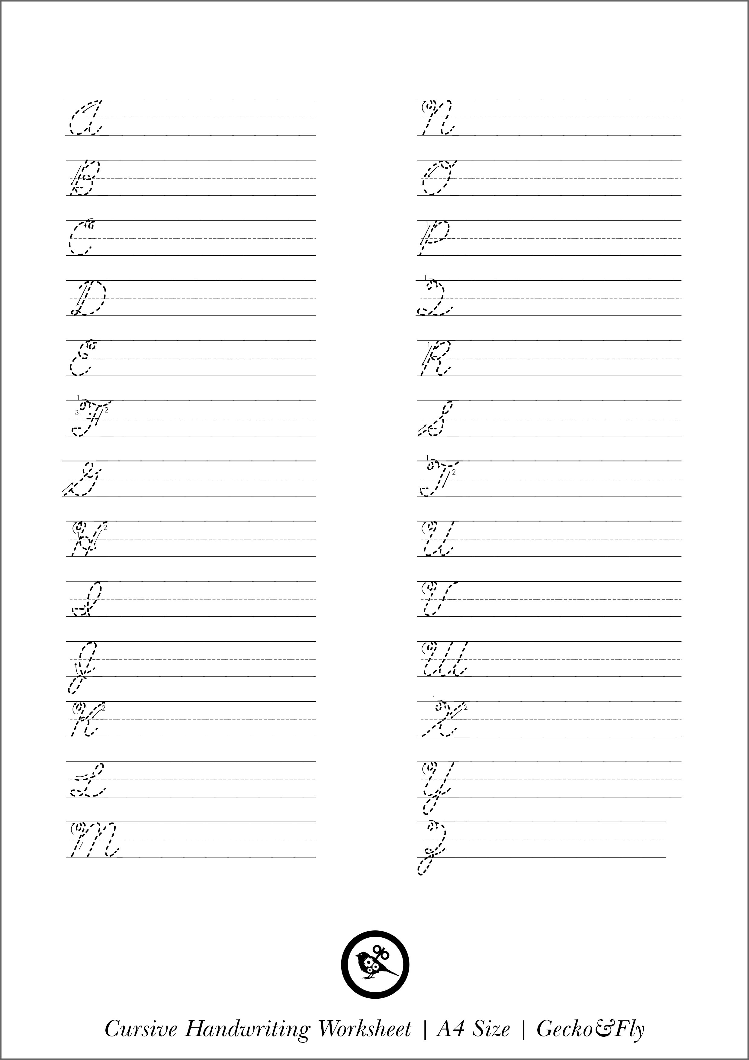 Cursive Handwriting Papers - Koran.sticken.co | Free Printable Cursive Handwriting Worksheets