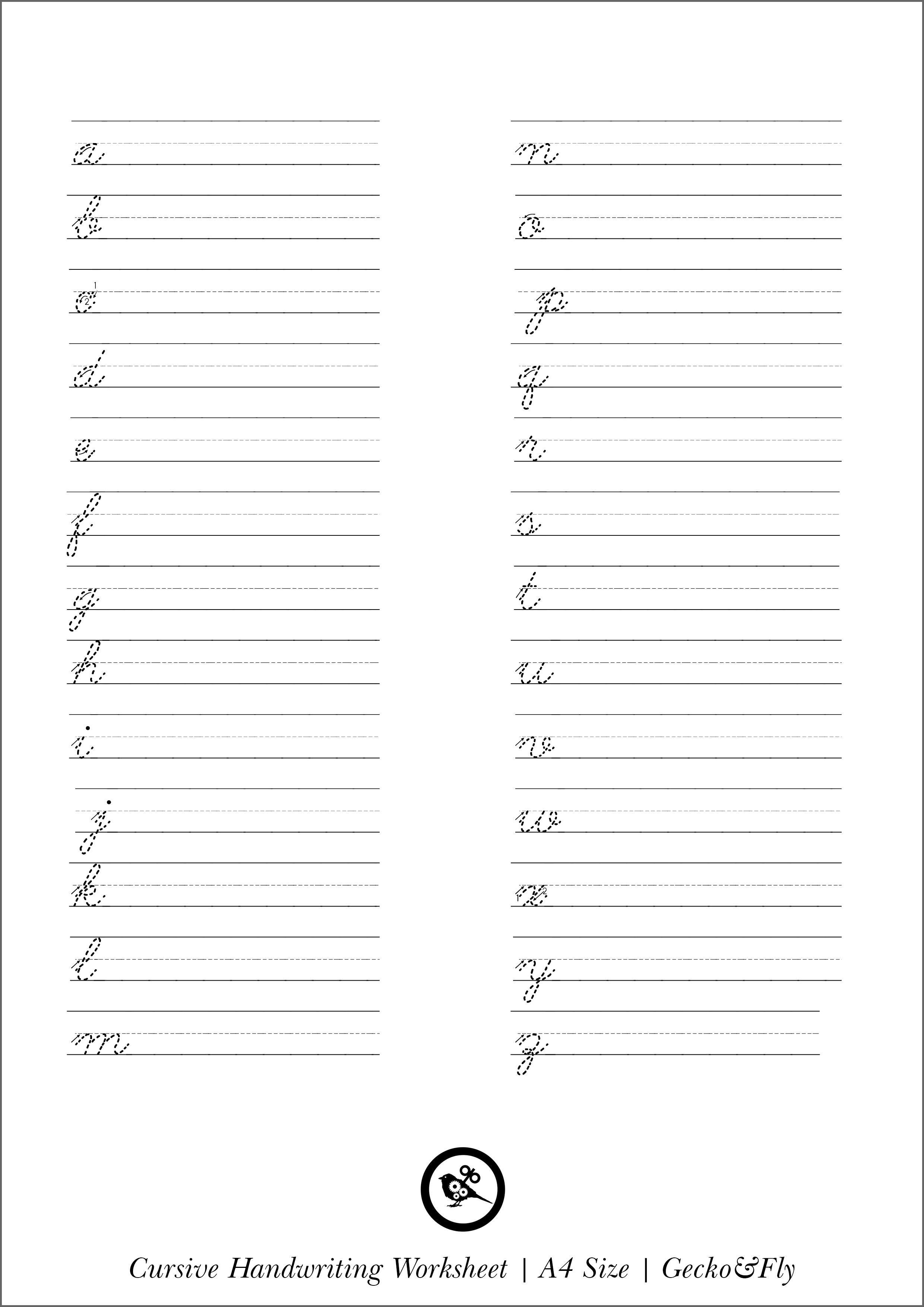 Cursive Handwriting Practice Sheets - Karis.sticken.co | Printable Cursive Handwriting Worksheet Generator