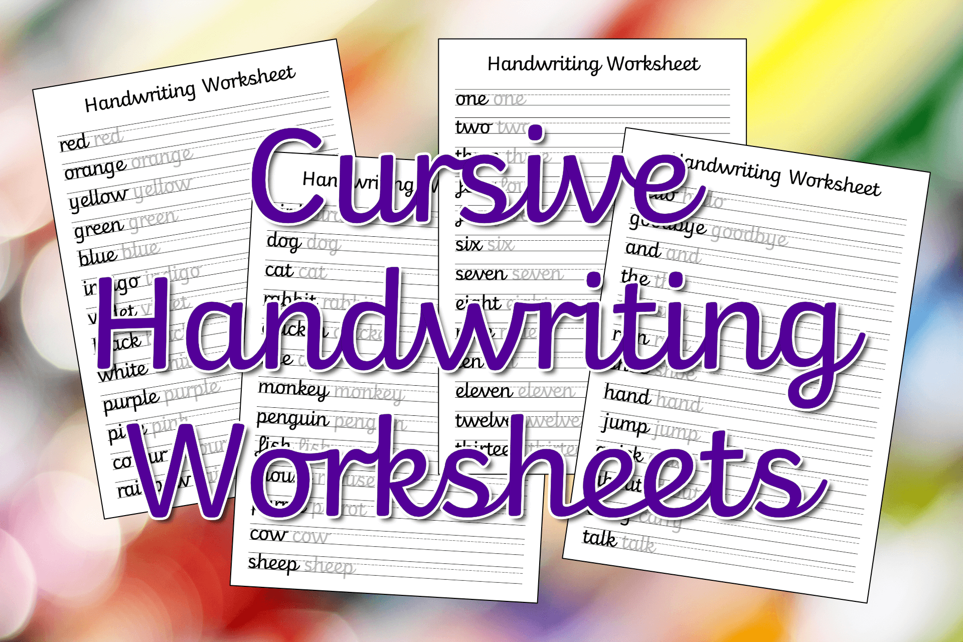 Cursive Handwriting Worksheets – Free Printable! ⋆ Mama Geek | Cursive Writing Words Worksheets Printable
