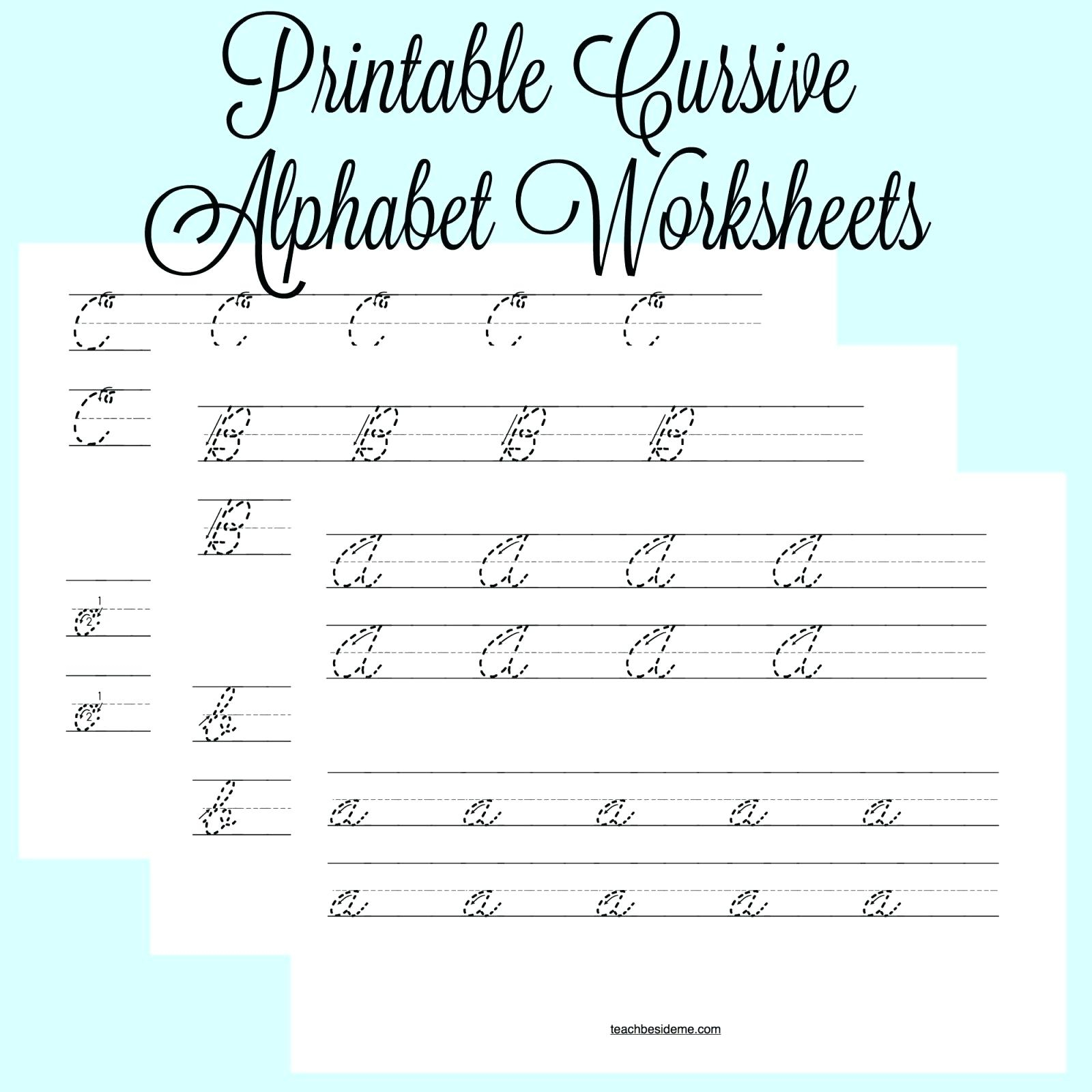 Cursive Writing Alphabets Worksheets – Shoppingfoorme.club | Cursive Writing Worksheets Printable Capital Letters