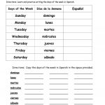 Days Of The Week In Spanish Worksheet   Free Esl Printable | Free Printable Spanish Worksheets For Beginners