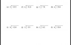 Dividing Decimals By Decimals Worksheets Printable