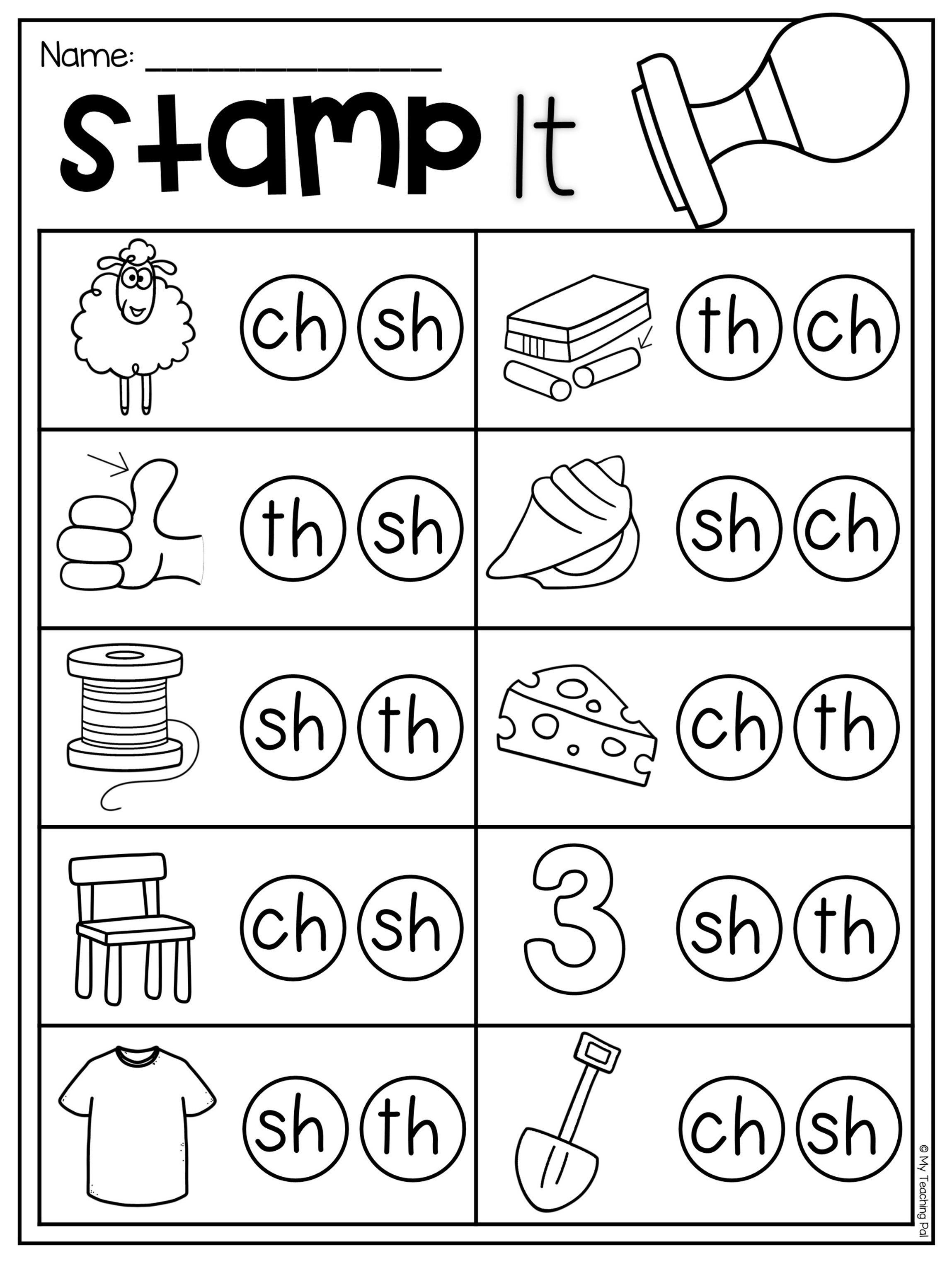 Digraph Worksheet Packet - Ch, Sh, Th, Wh, Ph | English | Digraphs | Sh Worksheets Free Printable