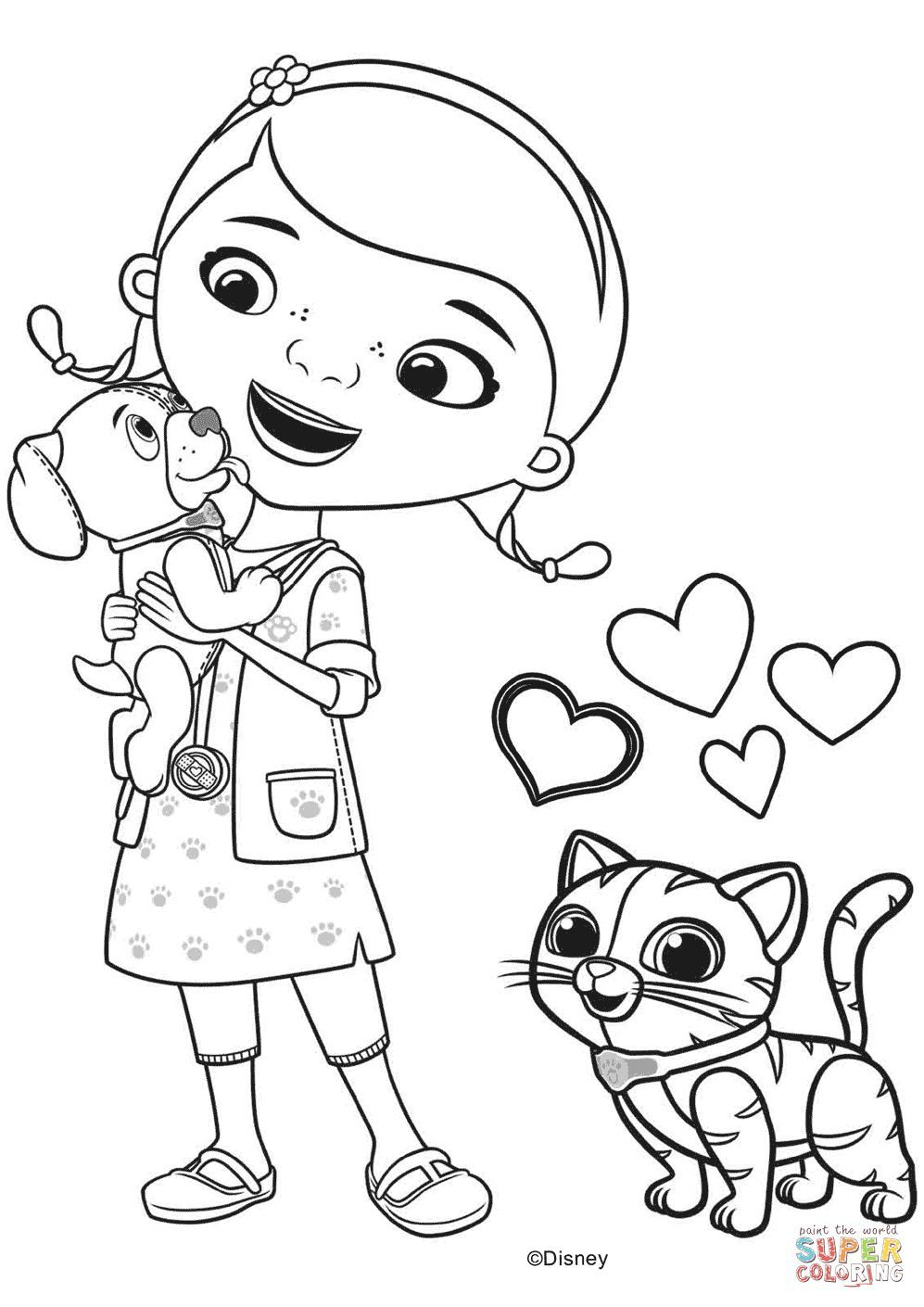 Doc Mcstuffins Coloring Page | Products I Love | Doc Mcstuffins | Doc Mcstuffins Printable Worksheets
