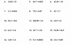 Free Printable Decimal Multiplication Worksheets