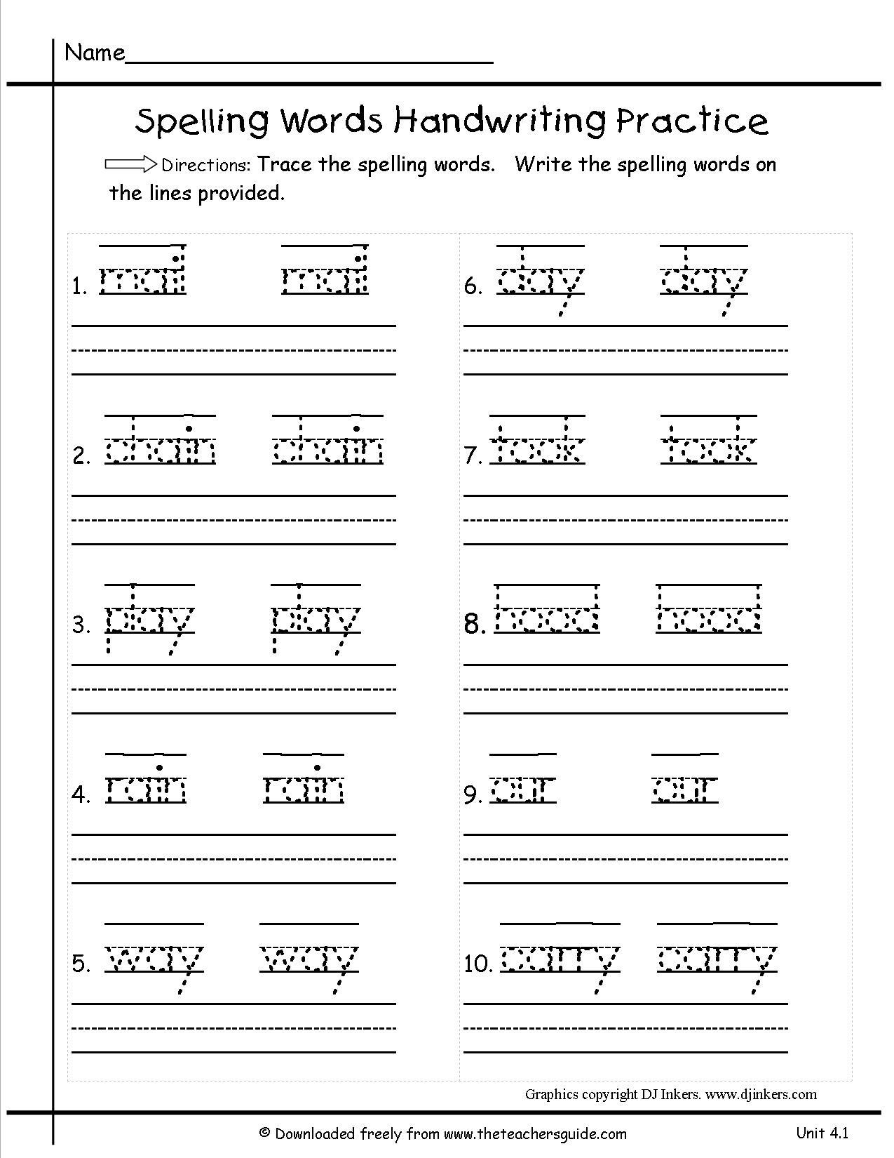 √ Printable Writing Worksheets For First Grade - Free Printable | Free Printable Language Arts Worksheets For 1St Grade