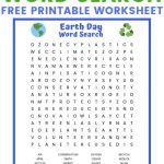 Earth Day Word Search Free Printable Worksheet | Earth Printable Worksheets