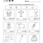 Easter Phonics Worksheet   Free Kindergarten Holiday Worksheet For Kids | Printable Phonics Worksheets