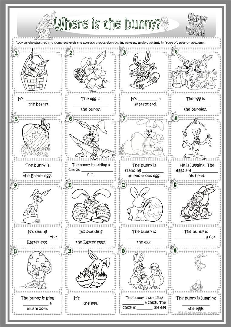 Easter Prepositions Worksheet - Free Esl Printable Worksheets Made | Free Printable Preposition Worksheets For Kindergarten