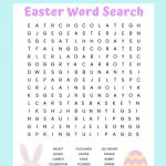 Easter Word Search Free Printable Worksheet For Kids | Free Printable Easter Activities Worksheets