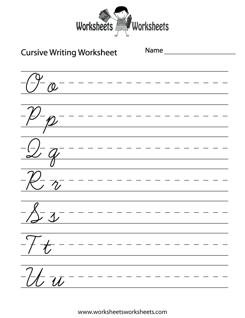 Easy Cursive Writing Worksheet Printable | Handwriting | Cursive | Printable Cursive Worksheets Az