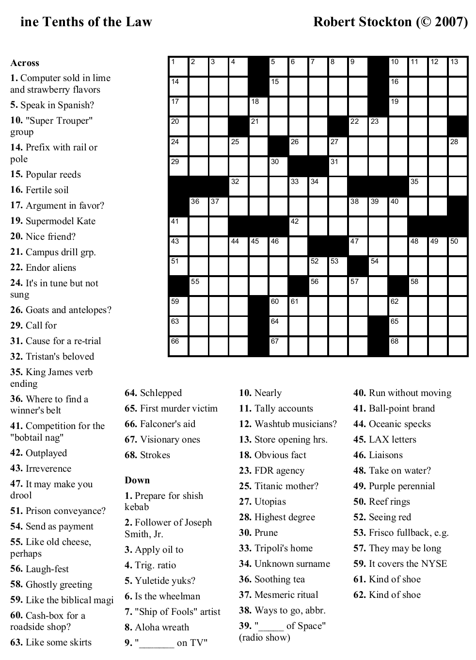 Easy Printable Crossword Puzzels - Infocap Ltd. | Free Printable Crossword Puzzle Worksheets