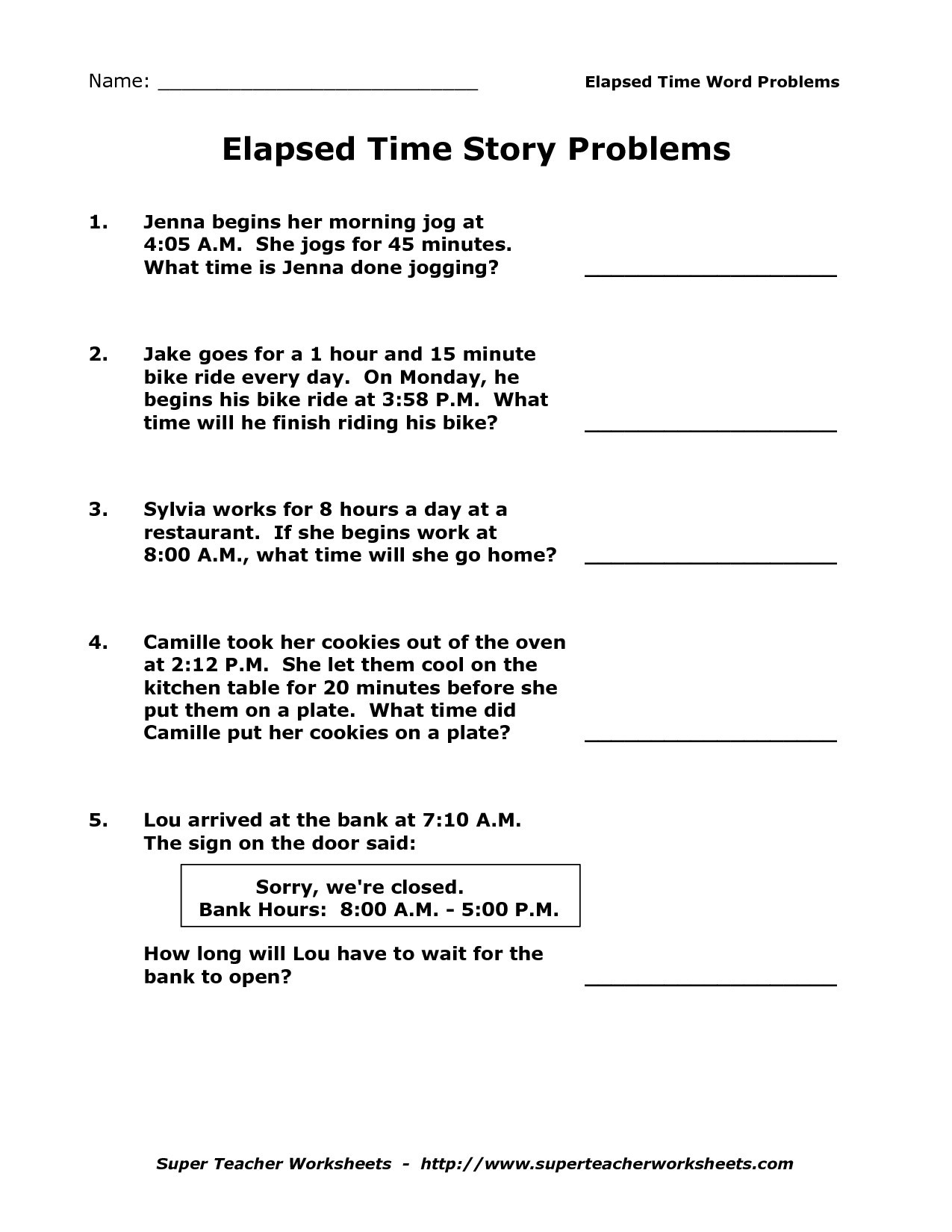 Elapsed Time Worksheets 3Rd Grade To Learning - Math Worksheet For | Free Printable Elapsed Time Worksheets For Grade 3
