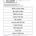 End Of Sentence Punctuation Worksheets   Even Different Themes And | Free Printable Punctuation Worksheets For Grade 2