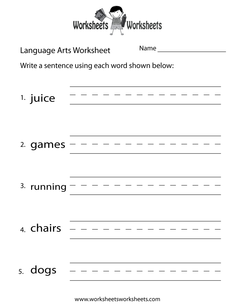 English Language Arts Worksheet - Free Printable Educational | Free Printable Language Arts Worksheets 7Th Grade