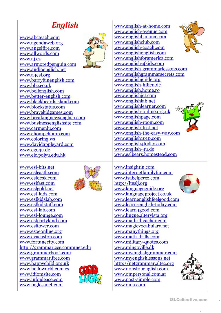 English Sites Worksheet - Free Esl Printable Worksheets Madeteachers | Teacher Websites Free Printable Worksheets
