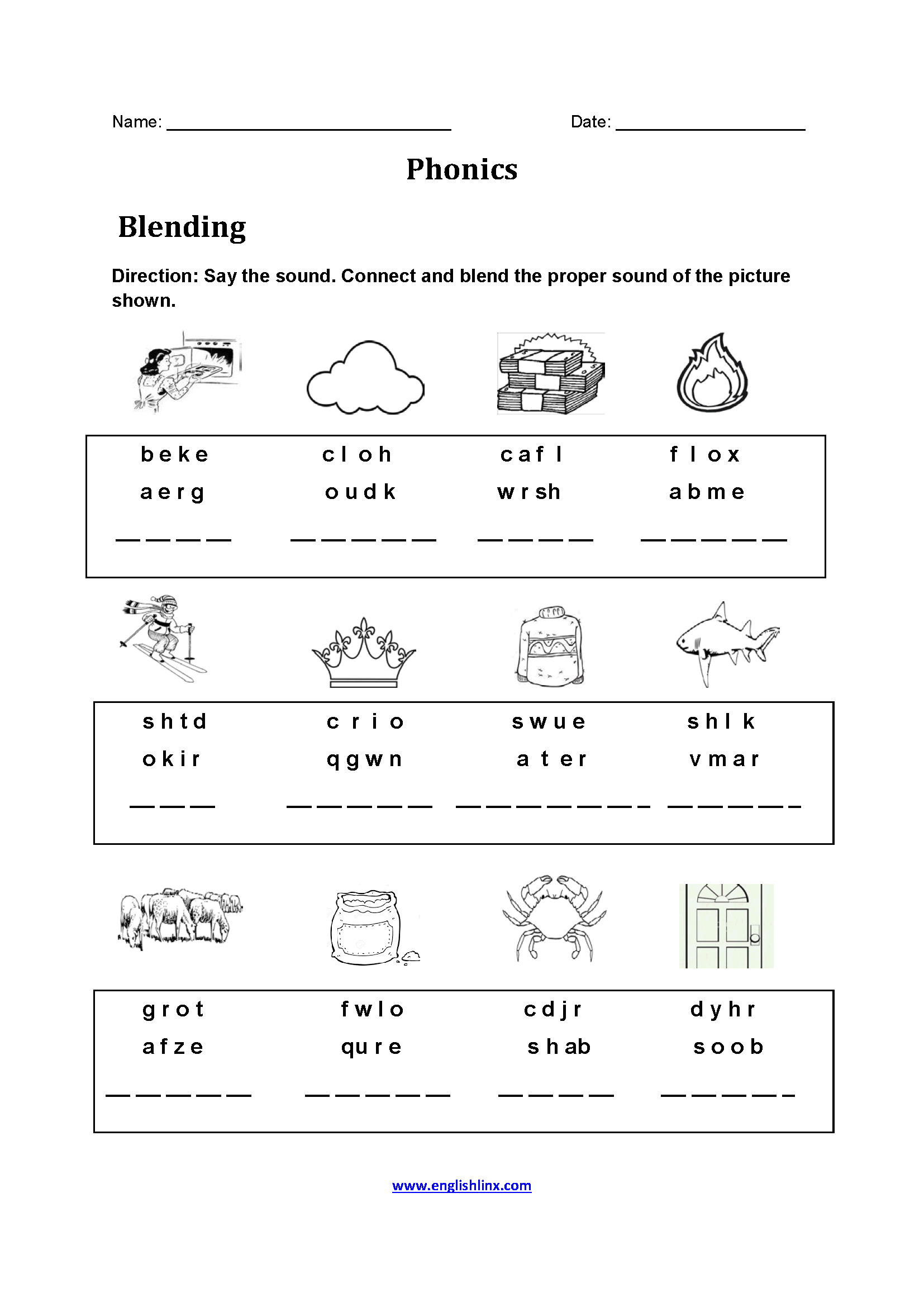 Englishlinx | Phonics Worksheets | Printable Phonics Worksheets