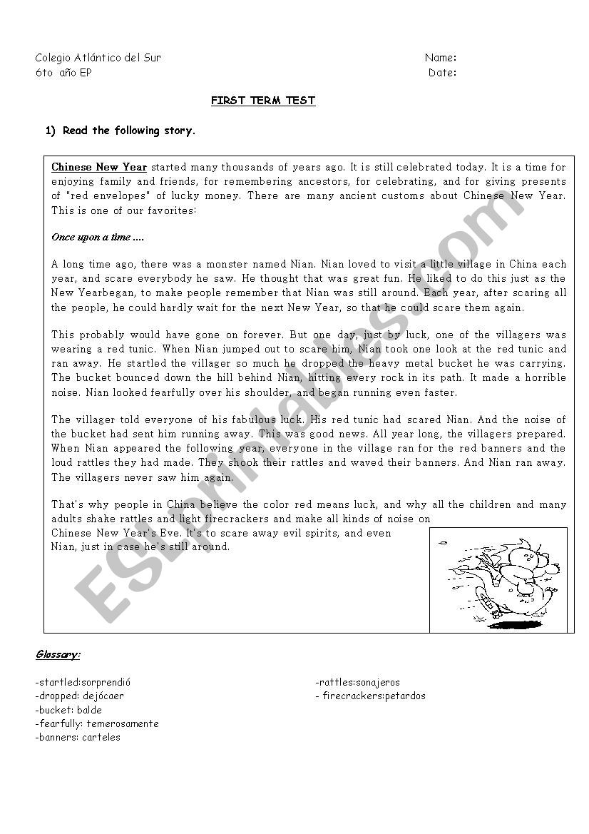 Exam For Primary School - Esl Worksheetchadito | Primary 1 Chinese Worksheets Printables